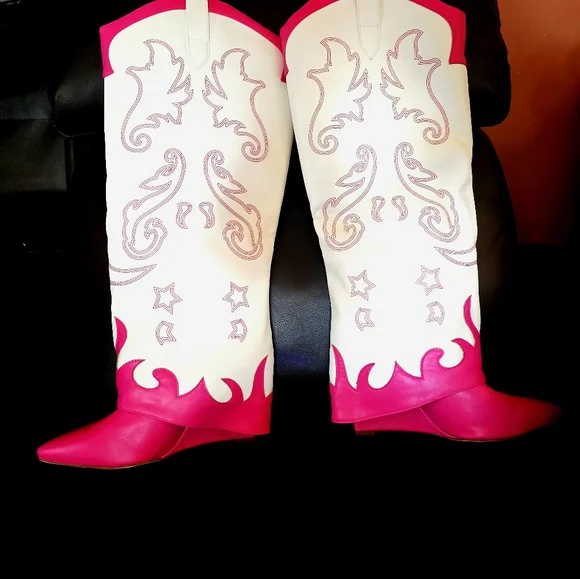 Wedge Cowboy Boots - Picture 1 of 4